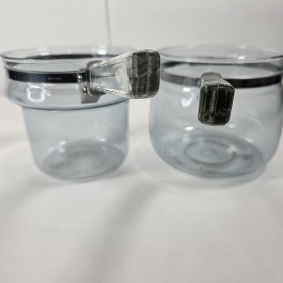 Vintage PYREX Flameware BLUE GLASS Double Boiler Pots 6763-U 6763-L (No Lid) - Picture 13 of 16